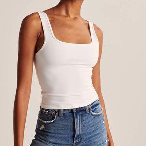 Abercrombie & Fitch White Seamless Tank NWT